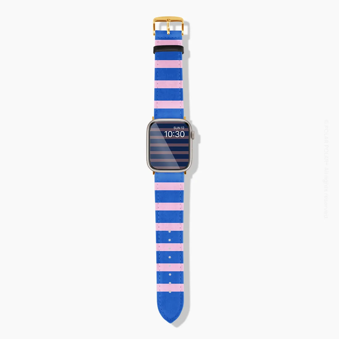 Navy Pink Stripe - Apple Watch Band