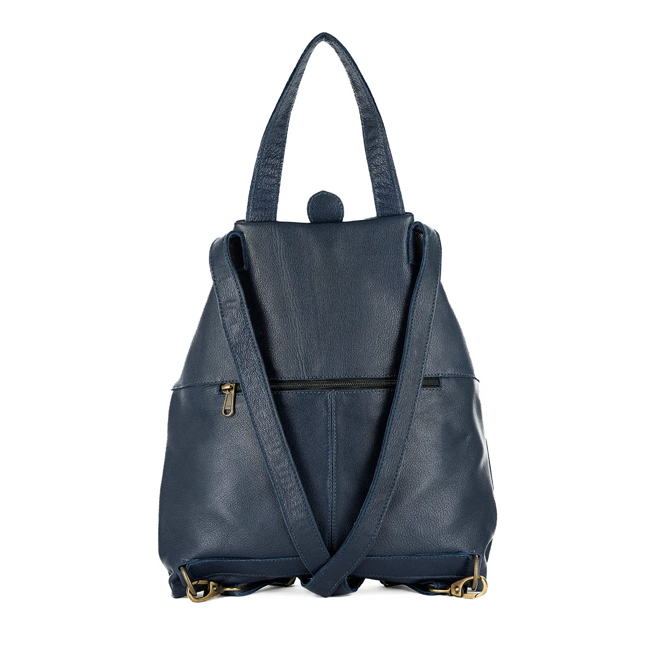 Ncumisa : Leather Backpack in Marine Cayak