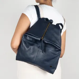 Ncumisa : Leather Backpack in Marine Cayak