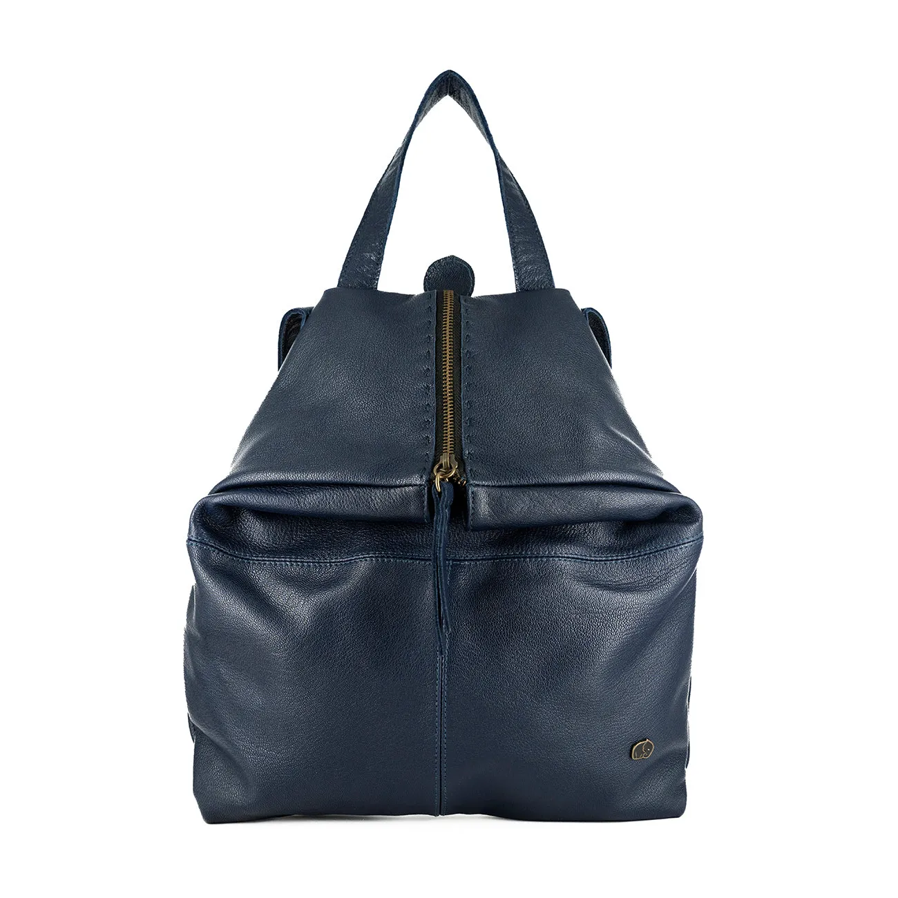 Ncumisa : Leather Backpack in Marine Cayak