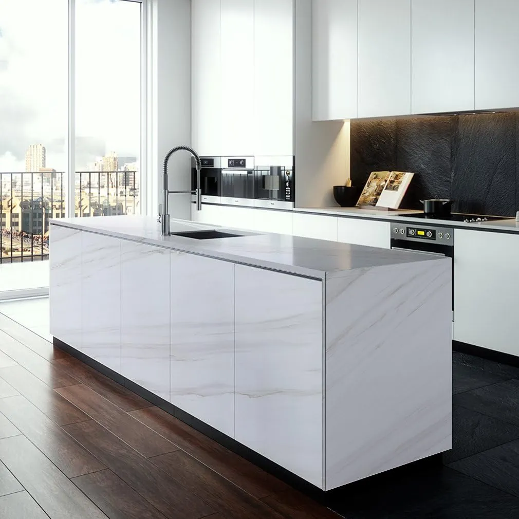 NEW Oxdigi White Marble Contact Paper 24 x 196 inches Decorative for Countertops Cabinets Shelf Liners Doors Self-Adhesive Film Peel & Stick Waterproof Removable Wallpaper