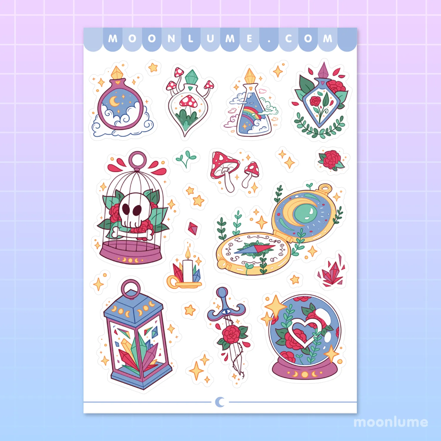 Night Market - matte vinyl sticker sheet