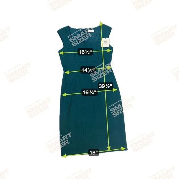 NWT Calvin Klein Sheath Dress Women 6 Lined Pleated Bust Timeless Corpcore Prep