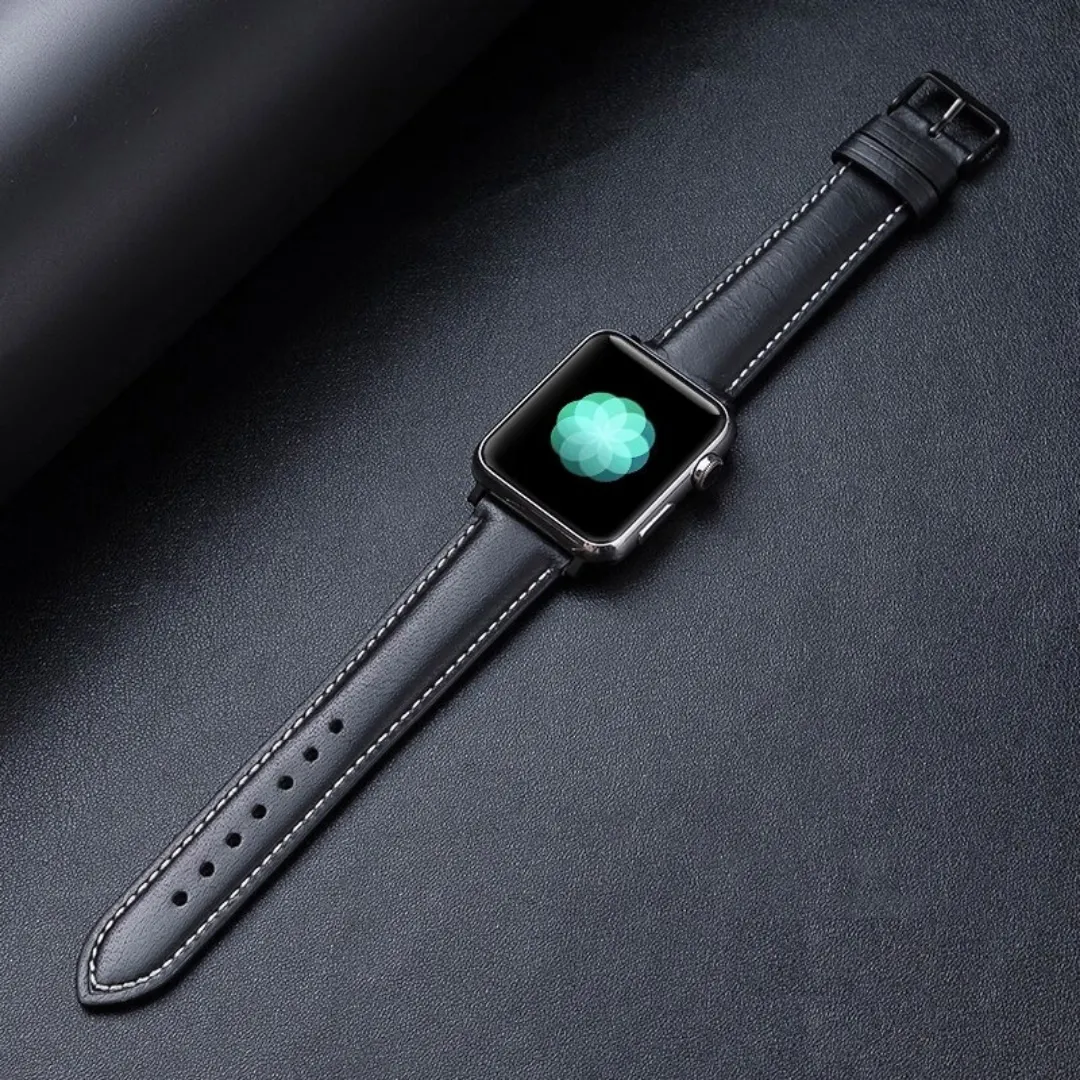 Oil Waxed Genuine Leather Apple Watch Band