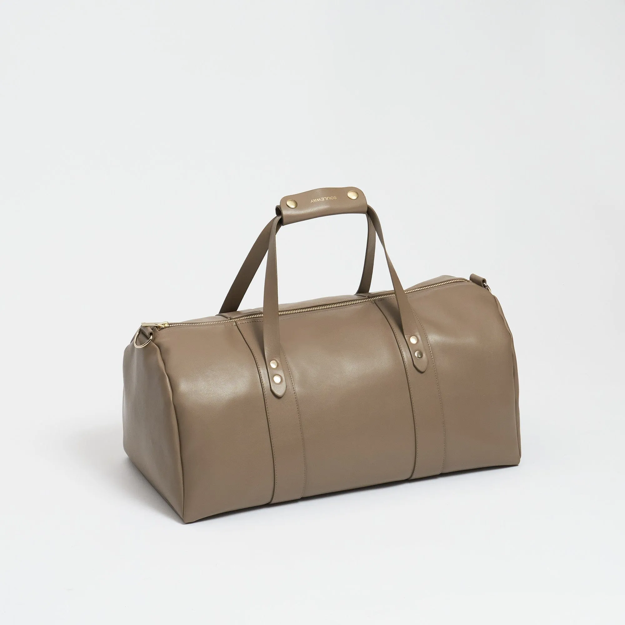 Oleatex Vegan Olive Leather Classic Weekender | Mocha Brown