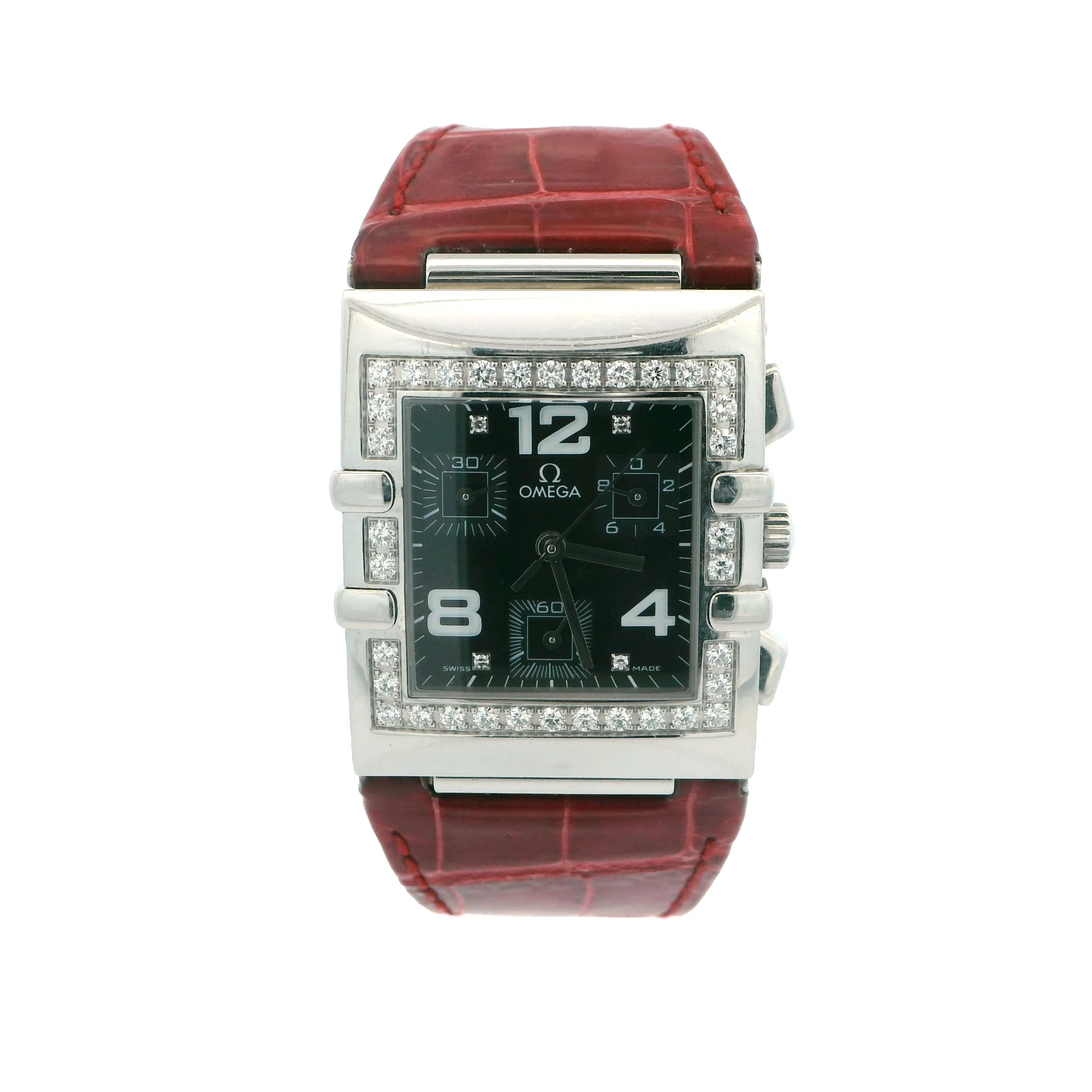 Omega Constellation Quadra Diamond Bezel Chronograph Watch