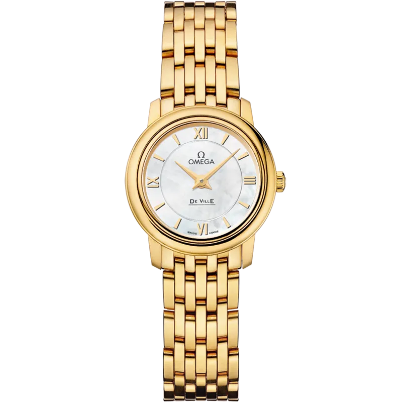 Omega De Ville Prestige 24.4 mm, yellow gold on yellow gold