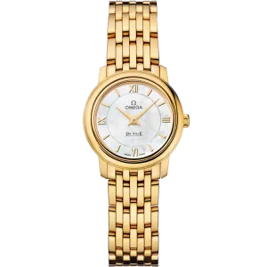 Omega De Ville Prestige 24.4 mm, yellow gold on yellow gold