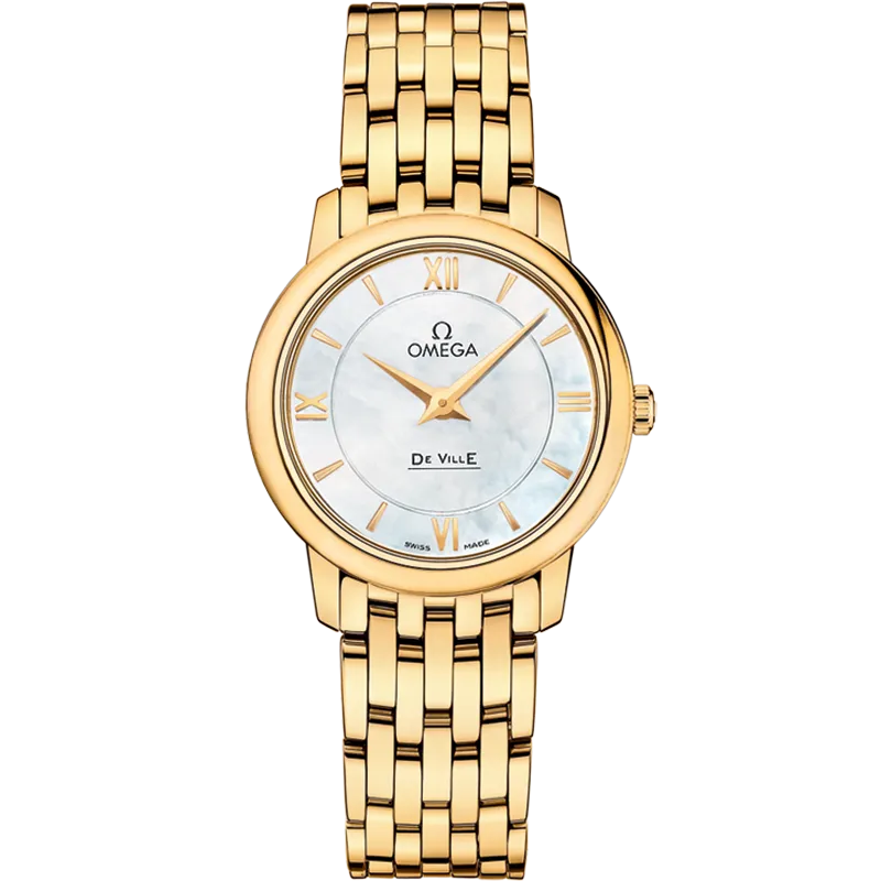 Omega De Ville Prestige 27.4 mm, yellow gold on yellow gold