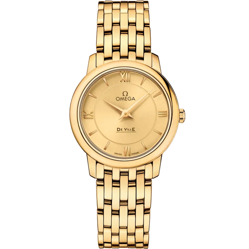 Omega De Ville Prestige 27.4 mm, yellow gold on yellow gold
