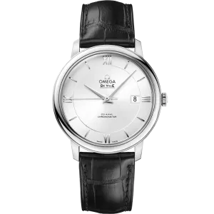 Omega De Ville Prestige 39.5 mm, steel on leather strap