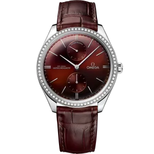 Omega De Ville Trésor 40 mm, steel on leather strap
