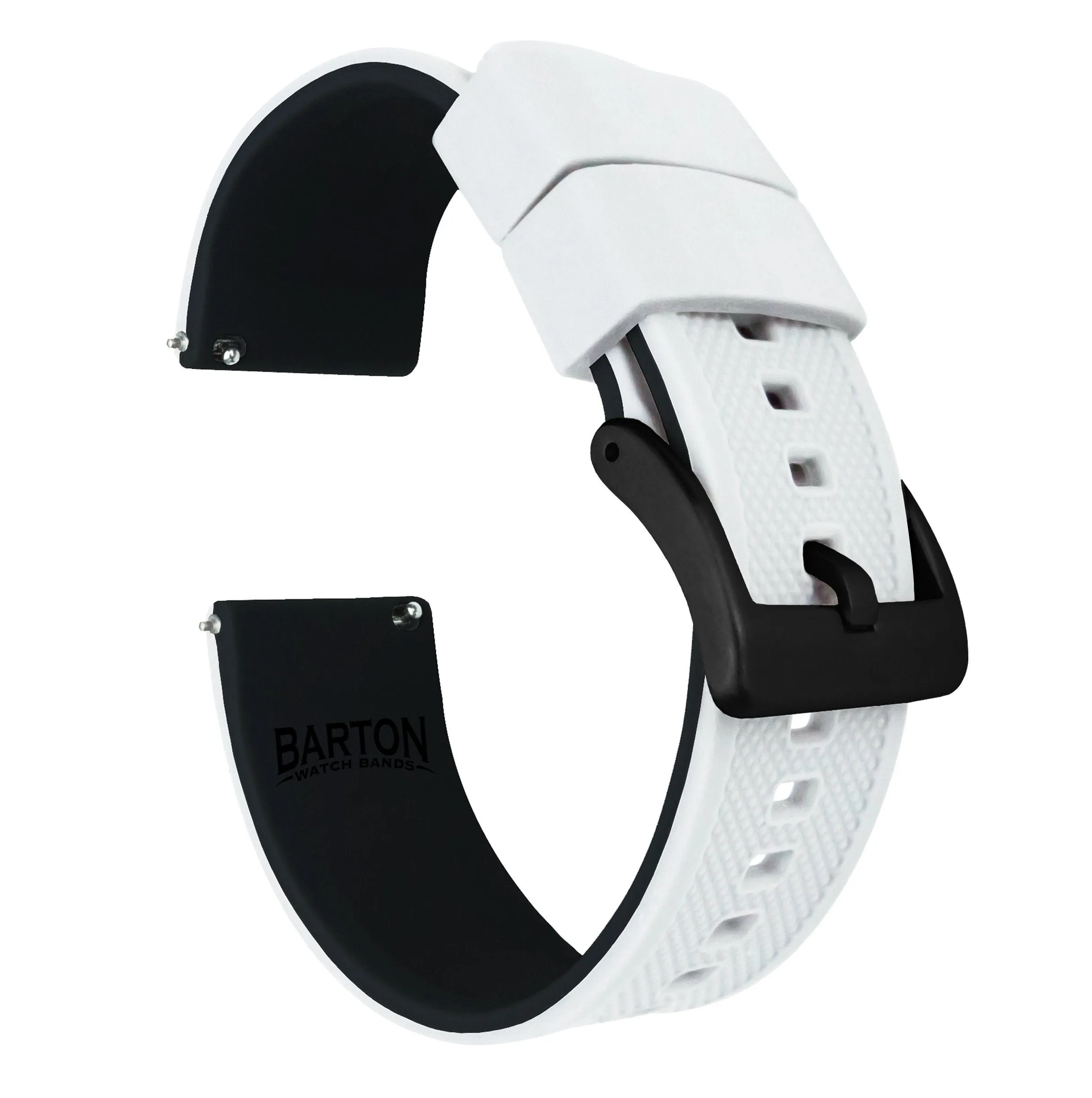 Omega Moonswatch Elite Silicone White Top Black Bottom Watch Band