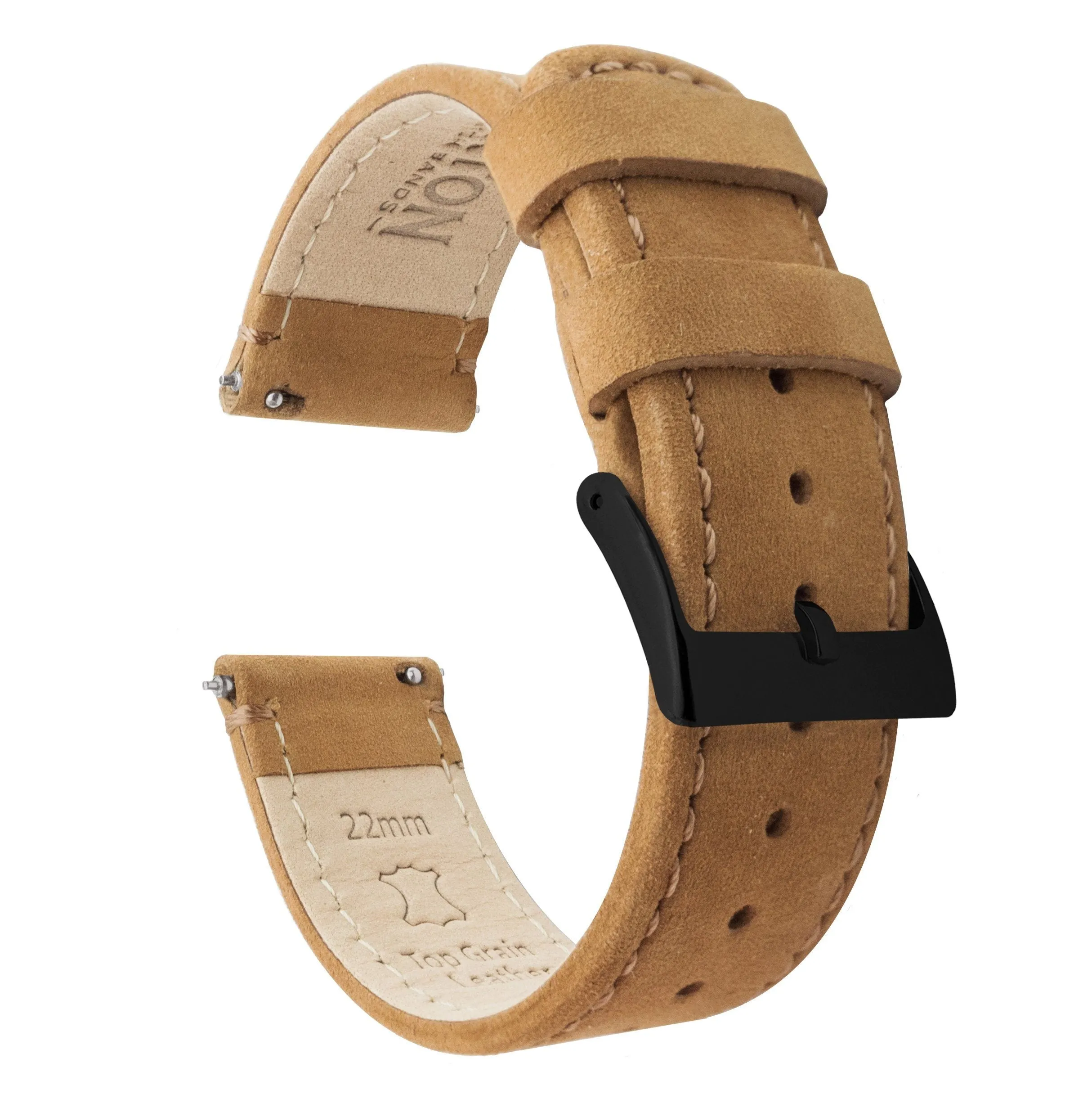 Omega Moonswatch Gingerbread Brown Leather Stitching Watch Band