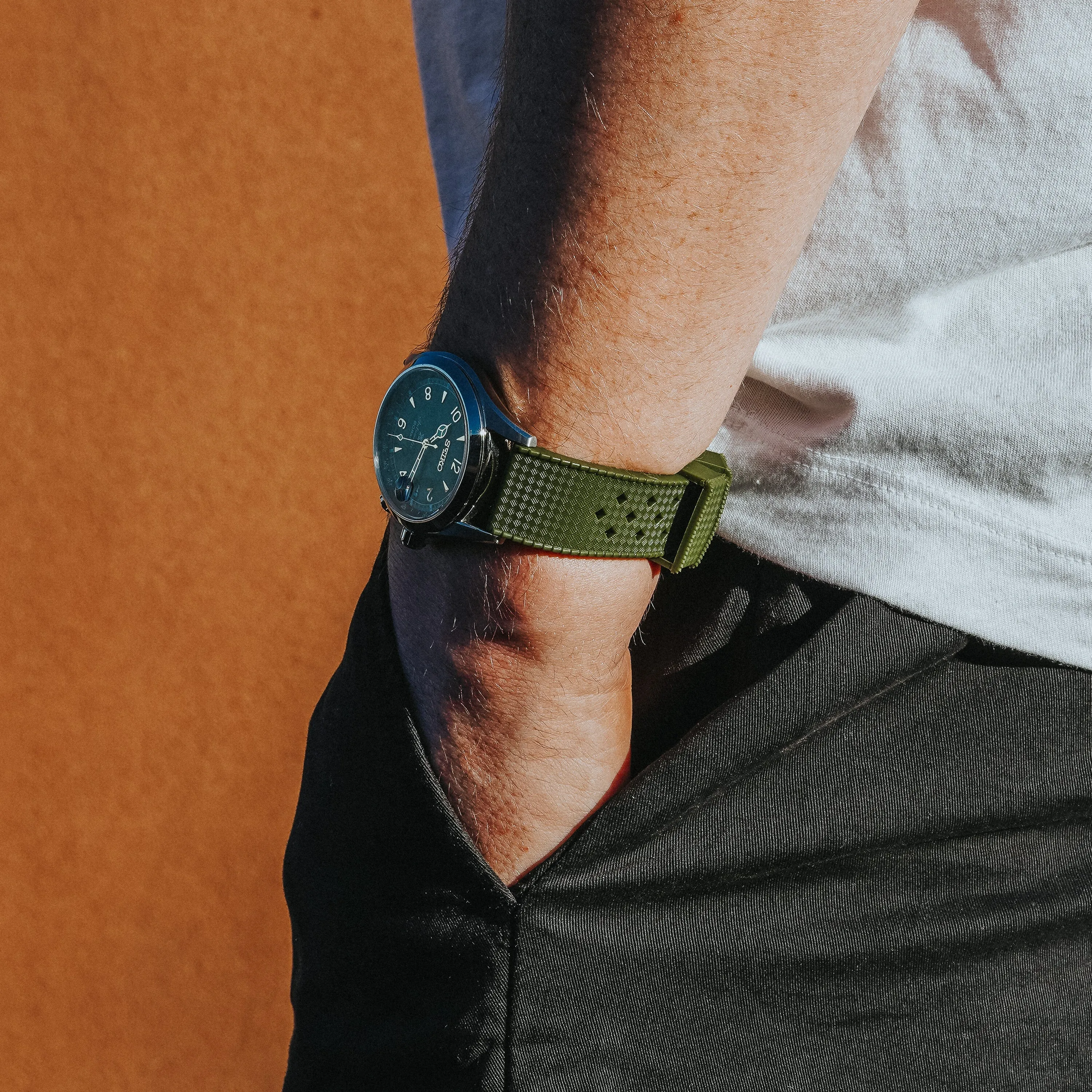 Omega Moonswatch Tropical Style Army Green Watch Band