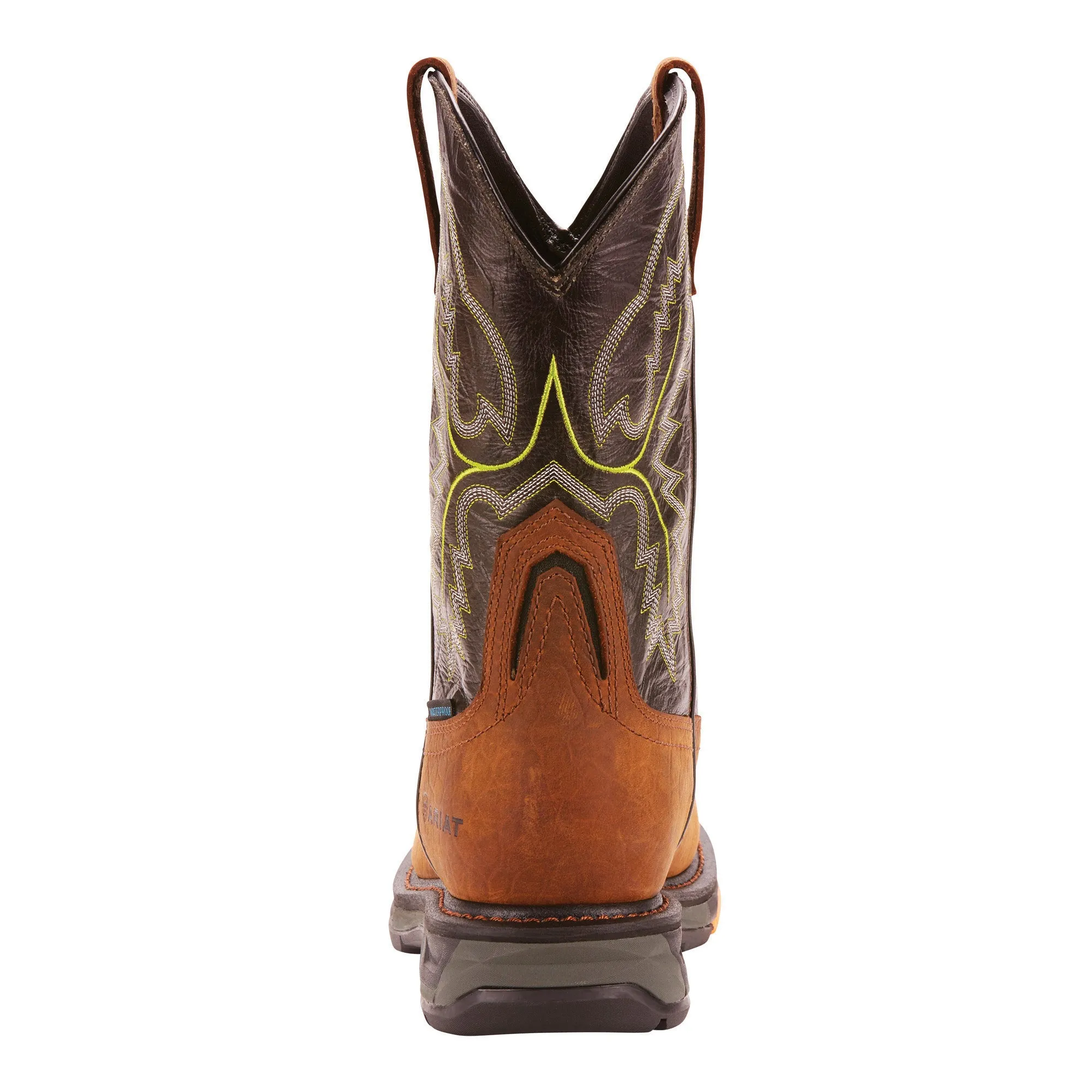 On Sale Ariat Tumbled Bark WorkHog XT Waterproof Broad Square Carbon Toe Work Boots for Men