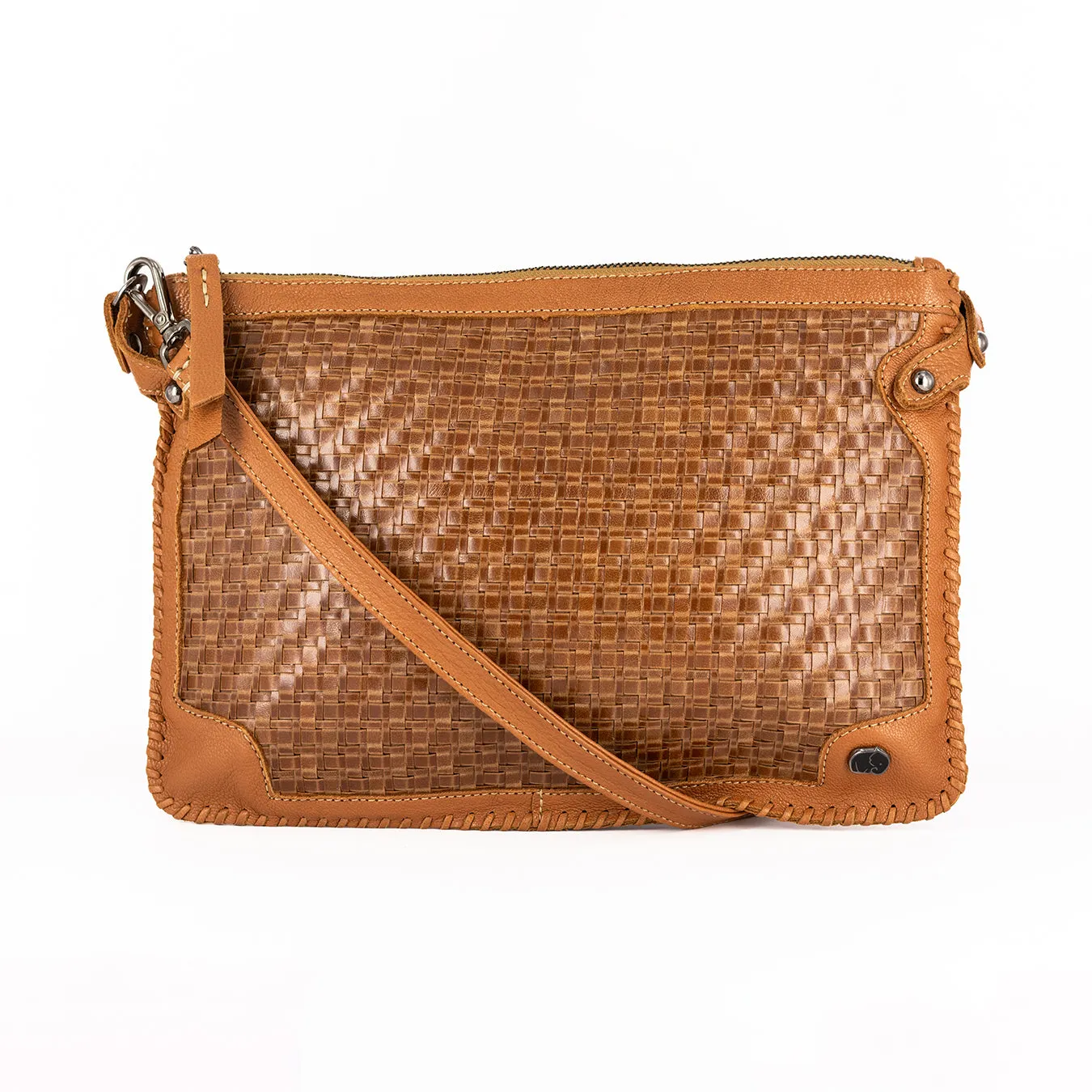 Onalo : Ladies Leather Crossbody Handbag in Cognac Seneca and Oak Cayak