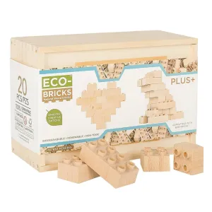 Once-Kids Eco-bricks Plus  Natural (20 Pieces) - FINAL SALE