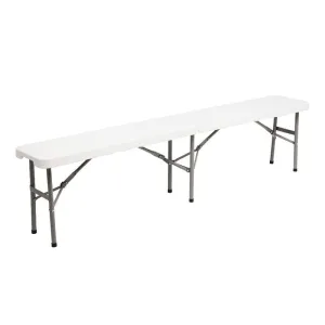 Outdoor 6 Ft. Portable Plastic Bench Perfect for Party and Picnic