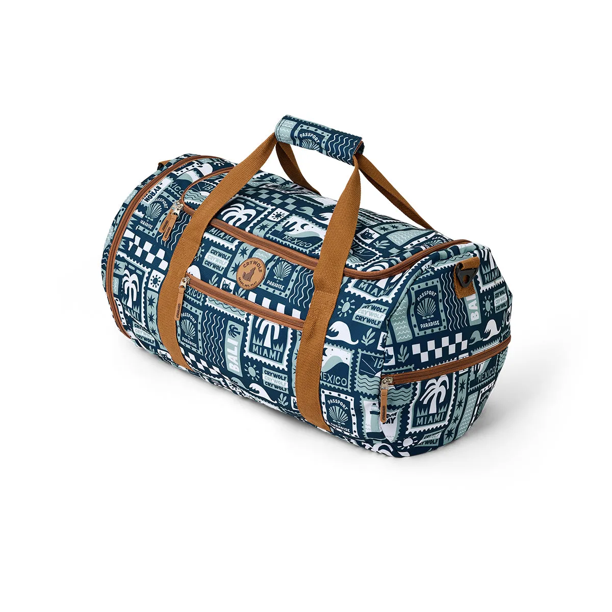 PACKABLE DUFFEL BAG Blue Postcards