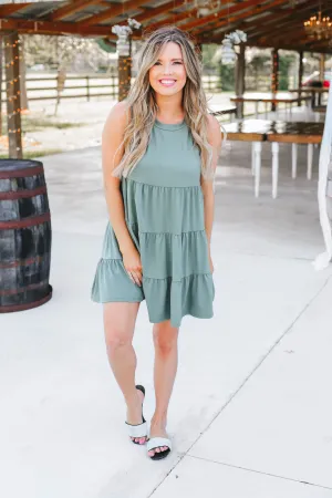 Paige Baby Doll Dress - Army