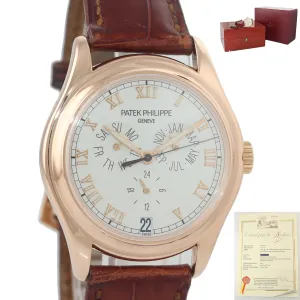 PAPERS Patek Philippe Annual Calendar 18k Yellow Gold 37mm 5035r Watch Box
