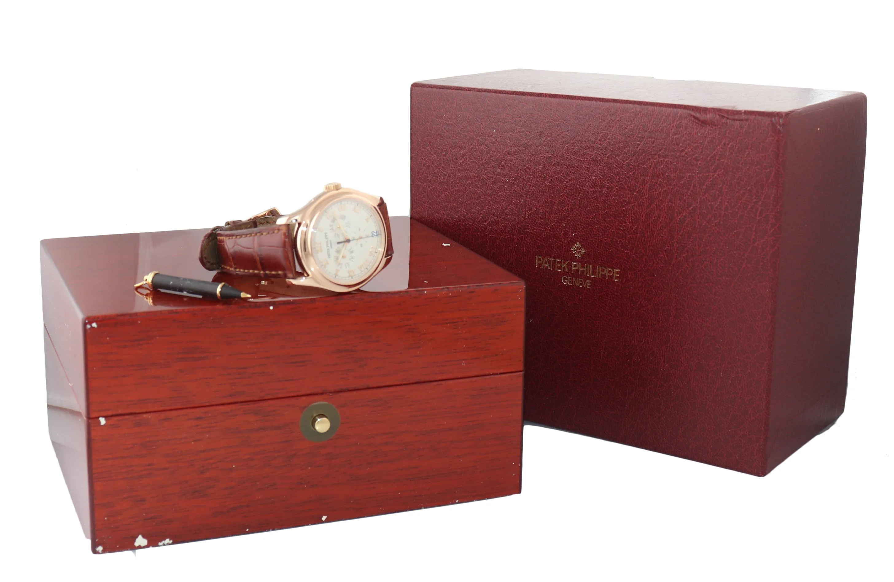 PAPERS Patek Philippe Annual Calendar 18k Yellow Gold 37mm 5035r Watch Box