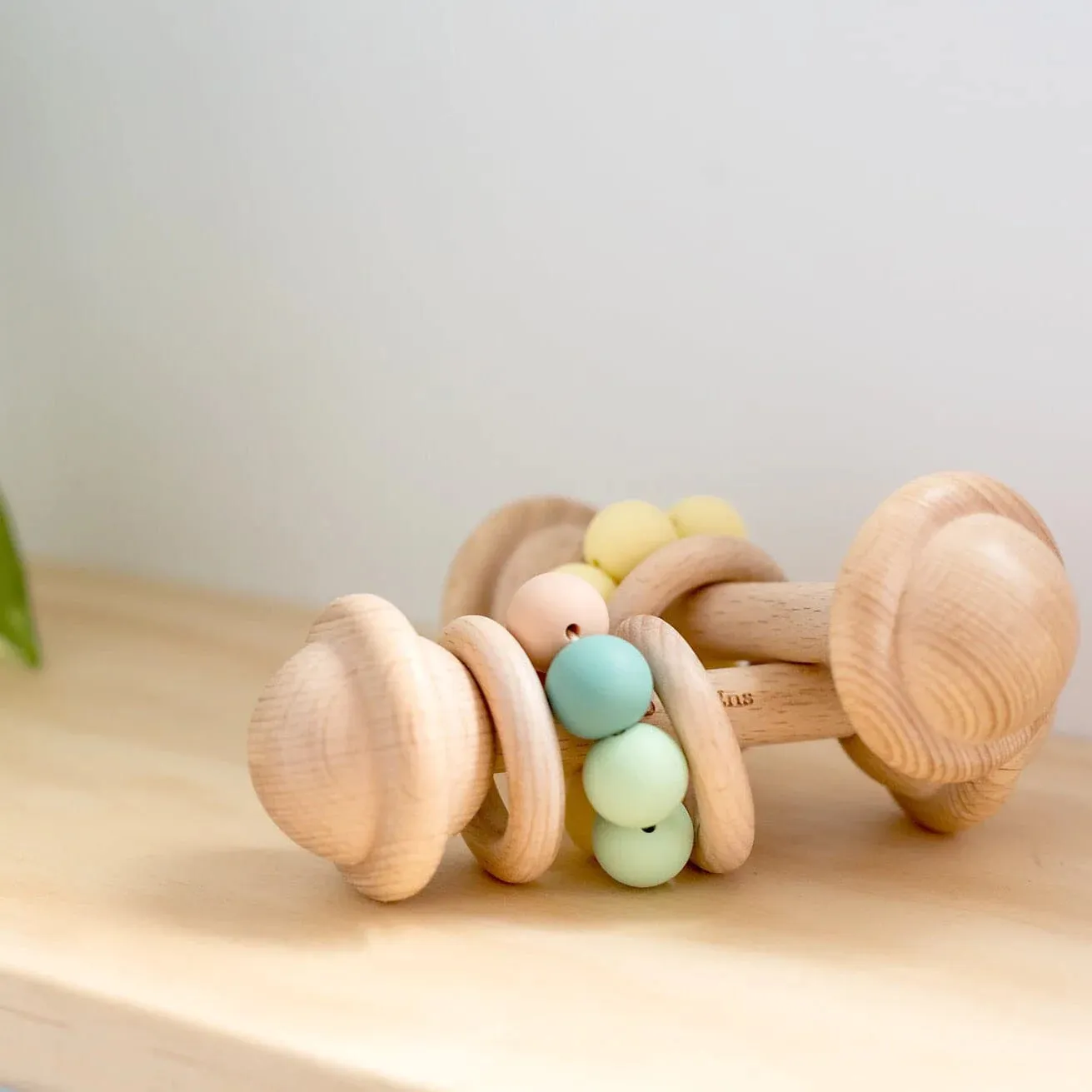 Pastel Multi Colour Wooden Rattle
