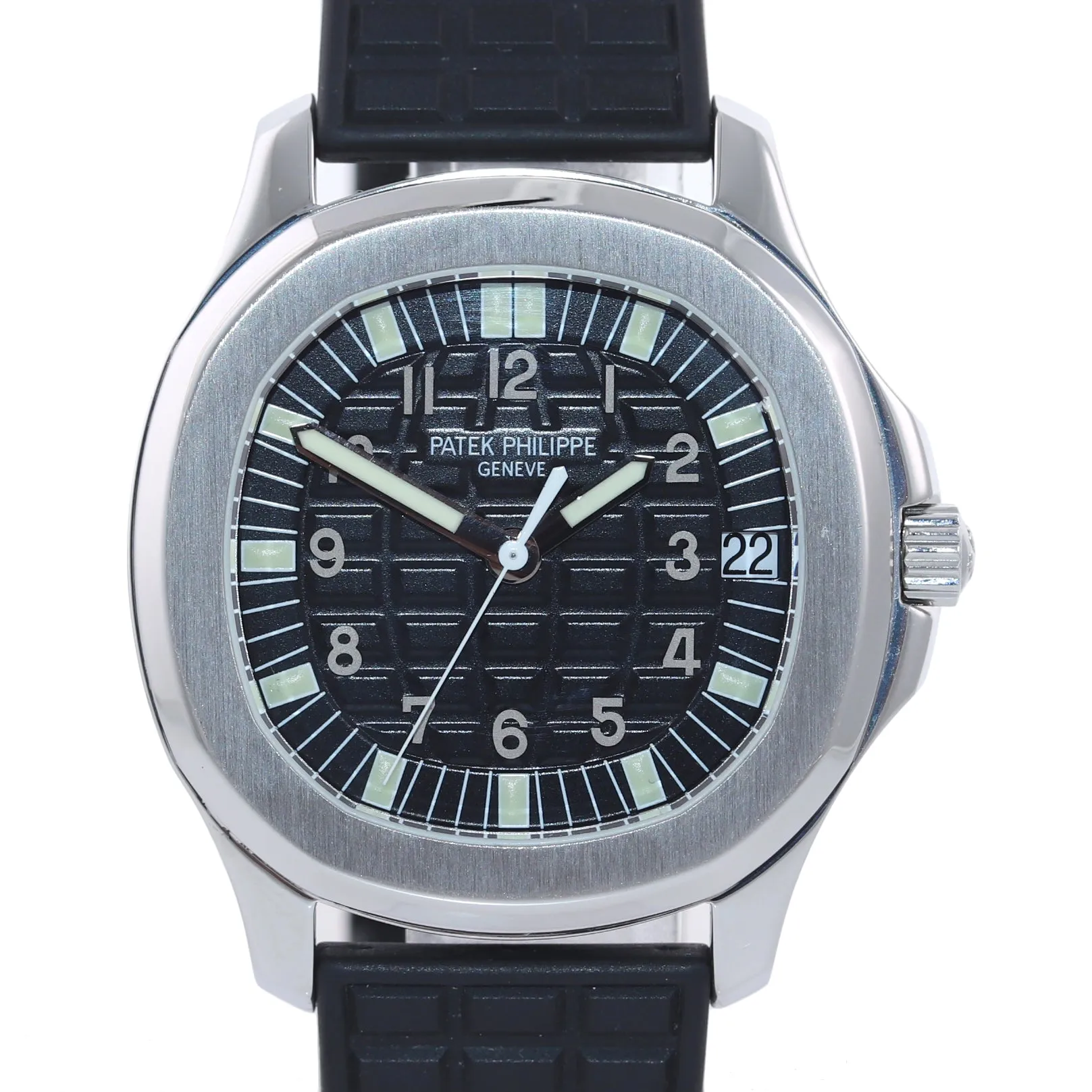 Patek Philippe Steel Aquanaut Black Rubber Tropical JUMBO 5065 38mm Watch
