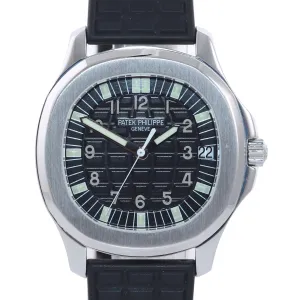 Patek Philippe Steel Aquanaut Black Rubber Tropical JUMBO 5065 38mm Watch