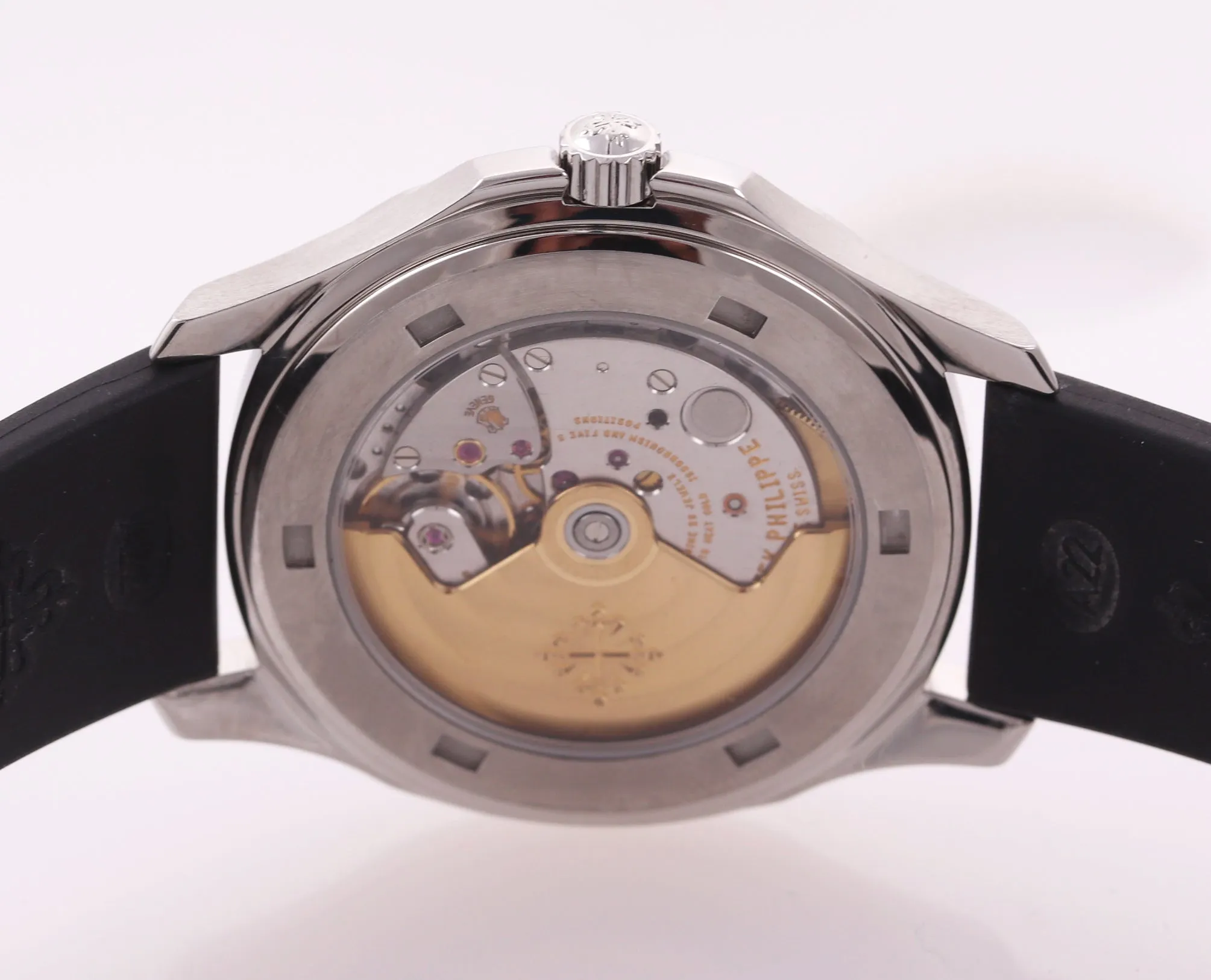 Patek Philippe Steel Aquanaut Black Rubber Tropical JUMBO 5065 38mm Watch