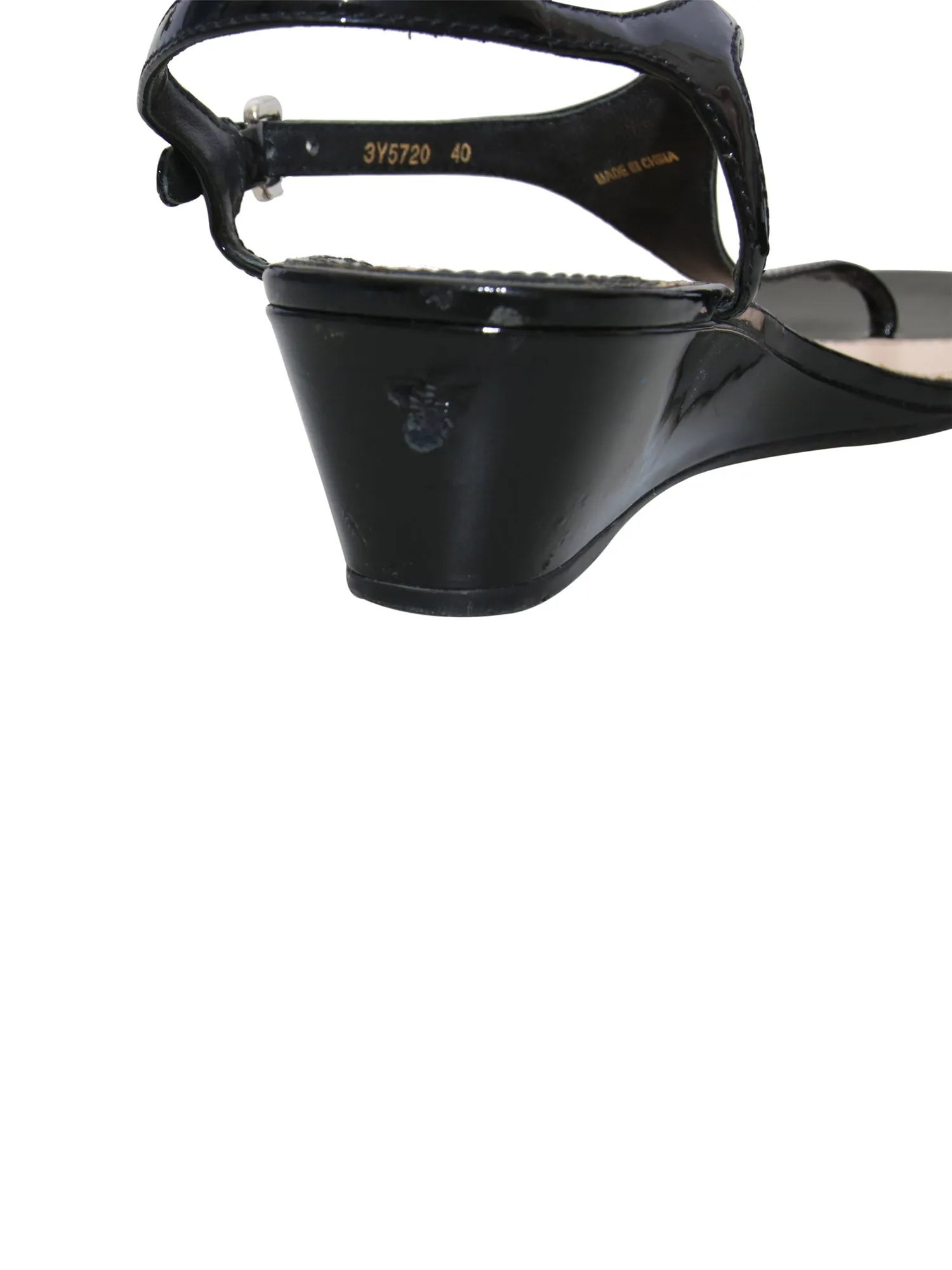 Patent Leather Wedge Sandals