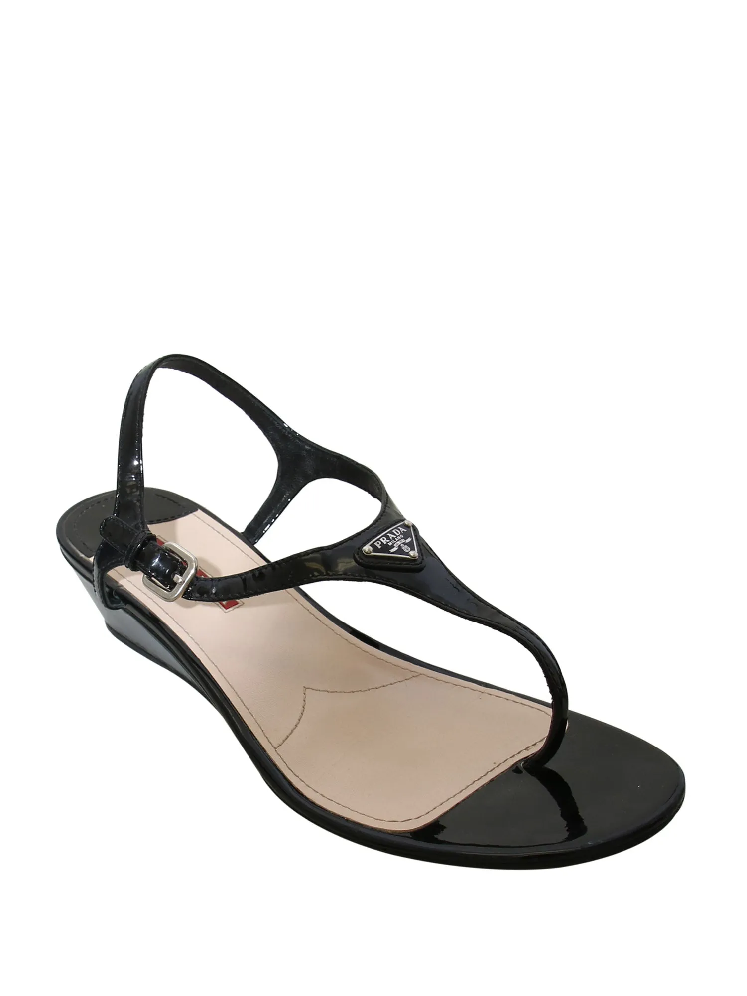 Patent Leather Wedge Sandals