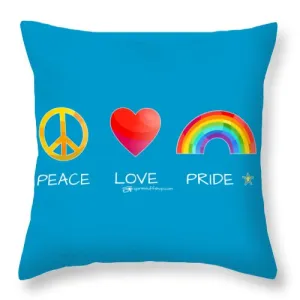 Peace Love And Pride - Throw Pillow