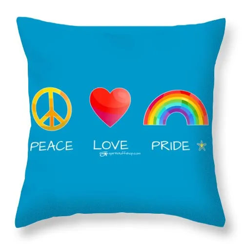 Peace Love And Pride - Throw Pillow