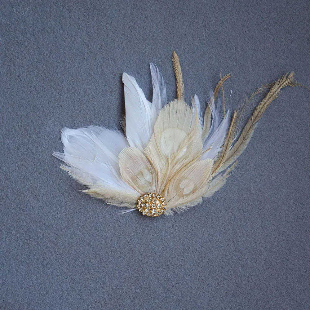 Peakcock Feather Fascinator Wedding Headpiece, Hair Accessories, Bridal, Bridesmaids