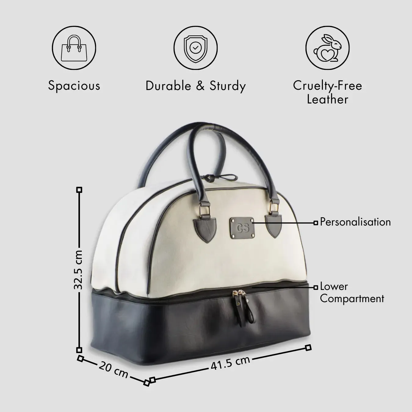 PERSONALISED WEEKENDER BAG - BLACK