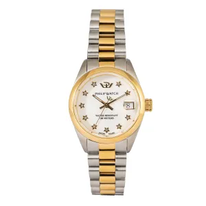 Philip Watch CARIBE 31MM 3H WHITE DIAL W/DIA BR SS YG