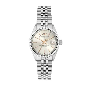 Philip Watch CARIBE 31mm 3H WHITE SILVER DIAL SS BR