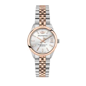 Philip Watch CARIBE 31MM 3H W/SILVER DIAL BR SS RG