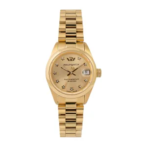 Philip Watch CARIBE 31MM 3H YG DIAL W/DIAM BR YG