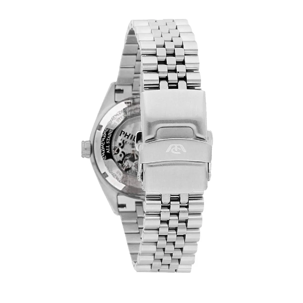 Philip Watch CARIBE 41MM AUTO 3H BLUE DIAL SS BR