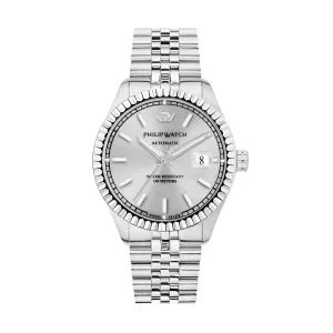 Philip Watch CARIBE 41MM AUTO 3H SILVER DIAL SS BR