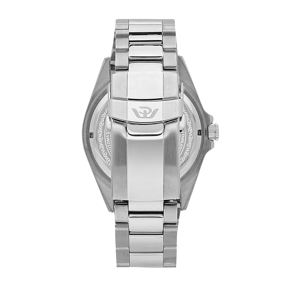 Philip Watch CARIBE 42MM AUTO 3H BLK DIAL BR SS BLK S
