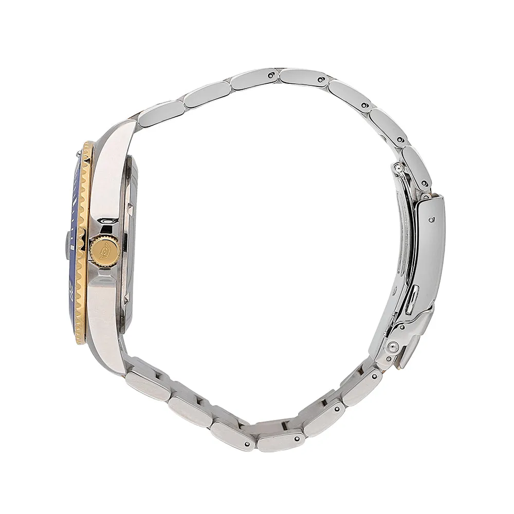 Philip Watch CARIBE 42MM AUTO 3H BLUE DIAL BR SS YG