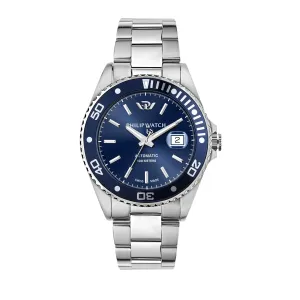 Philip Watch CARIBE 42MM AUTO BLUE DIAL BR SS