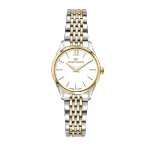 Philip Watch ROMA 28MM 2H WHITE DIAL BR SS YG