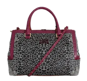 Pink Hand Shoulder PVC Satchel Bag