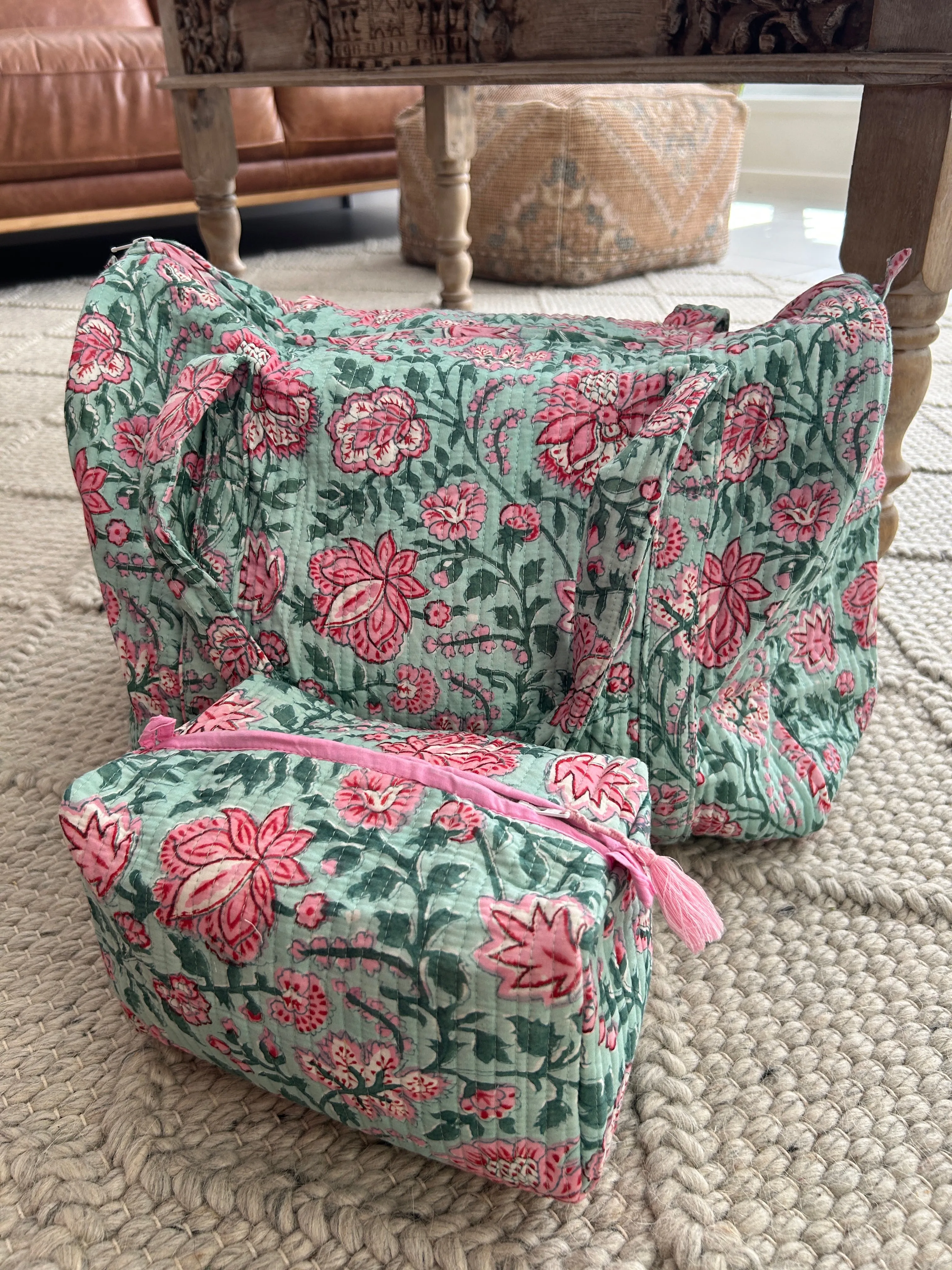 Pink Lotus Weekender ~ Duffel Bag