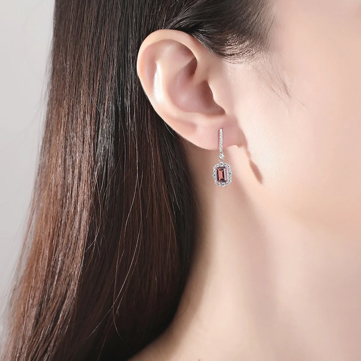 Pink Morganite Diamond earrings